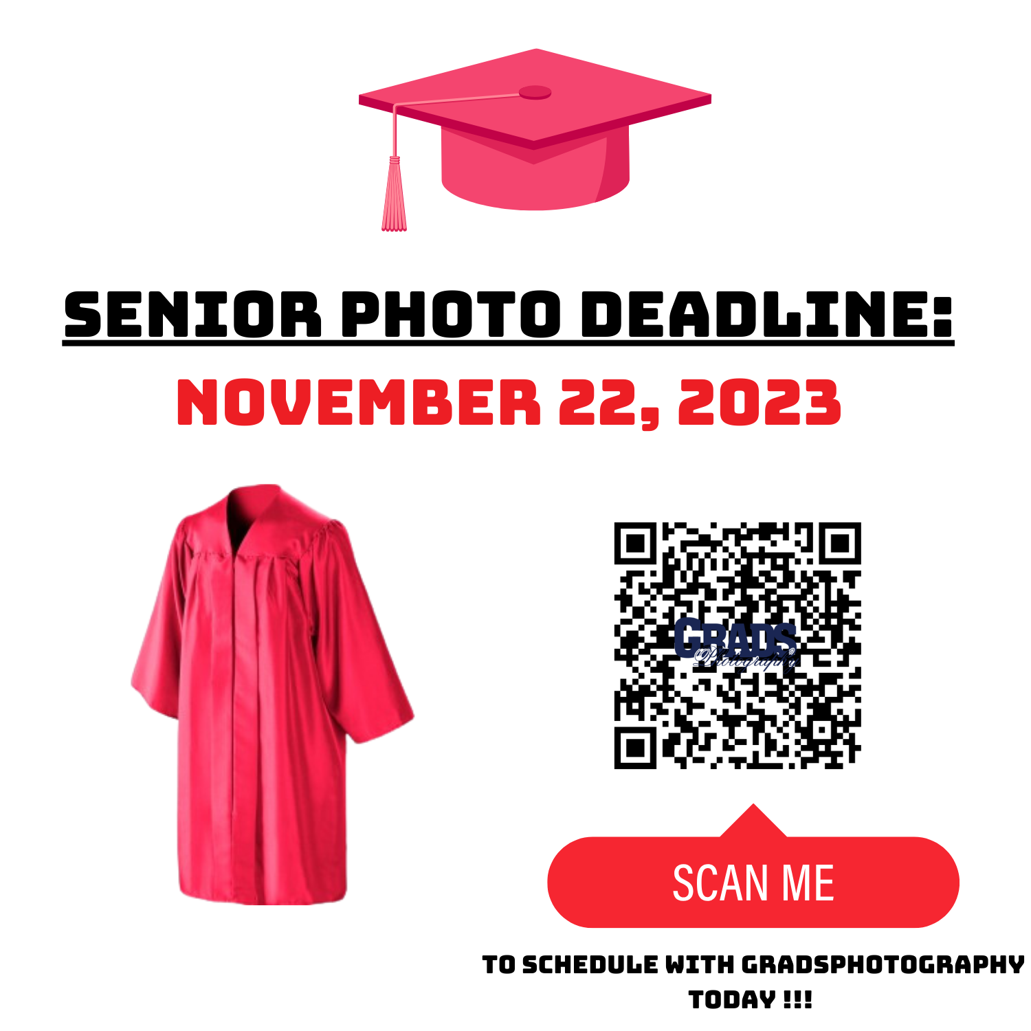 Senior Photo flyer with QR code